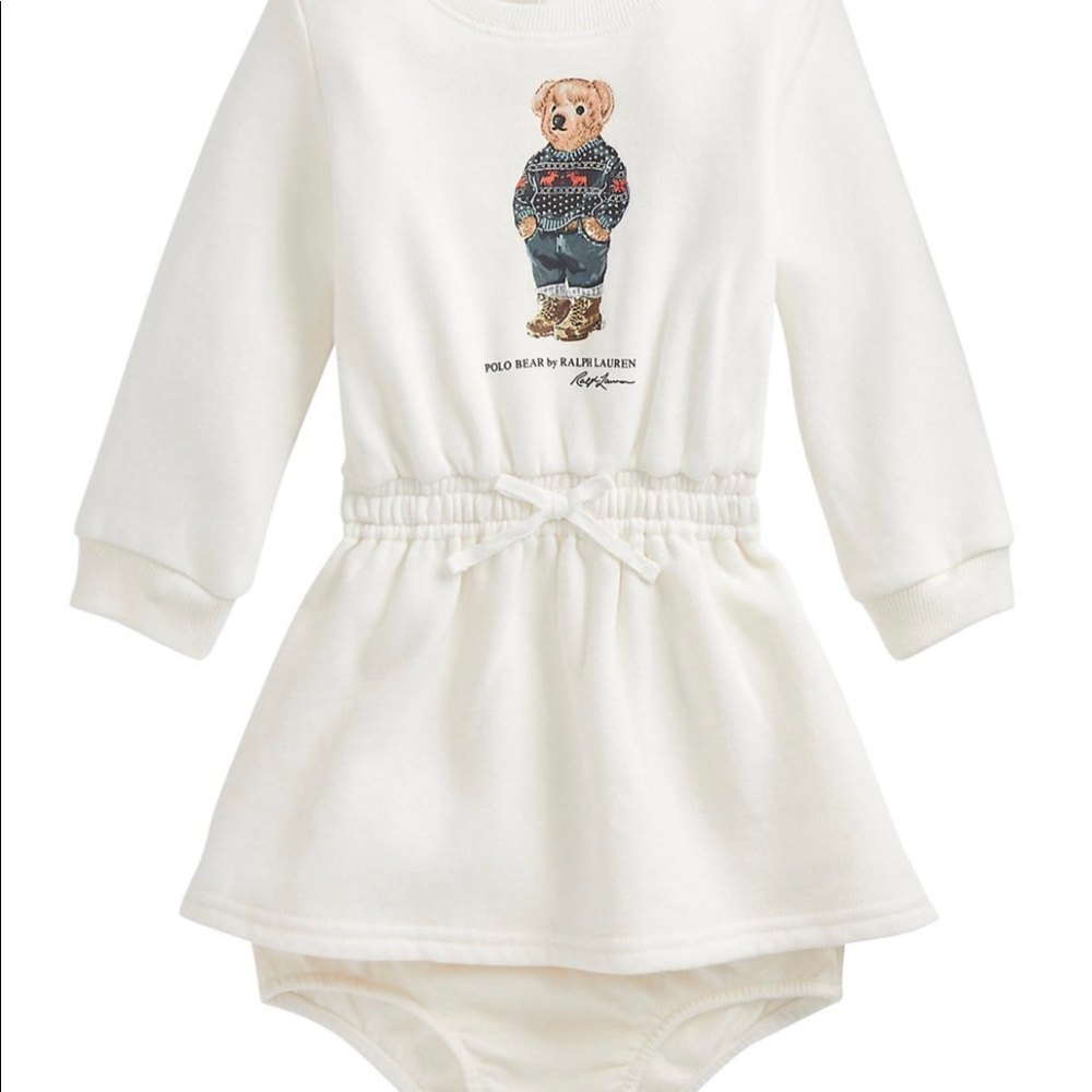 Polo bear girls dress size 12 months